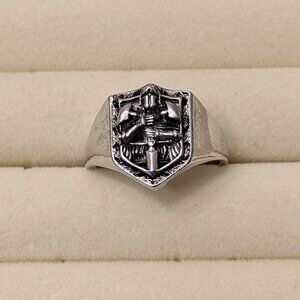 New!  Size 11 Ring Featuring Knight and Sword